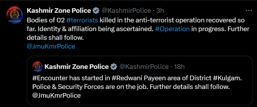photo: Tweet of Kashmir Police.